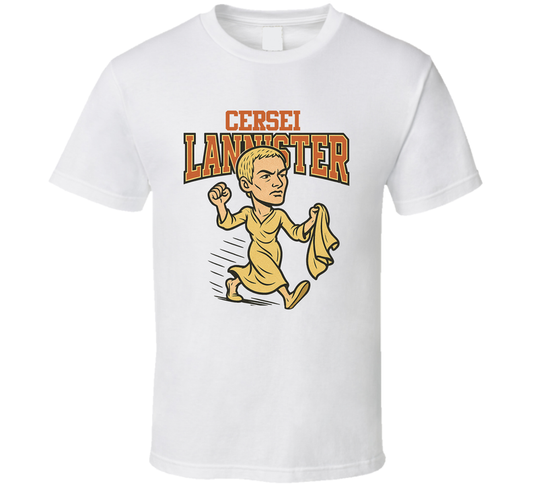 Cersei Lannister Walk Of Atonement Game Of Thrones Tv Show Caricature Retro Look Fan T Shirt