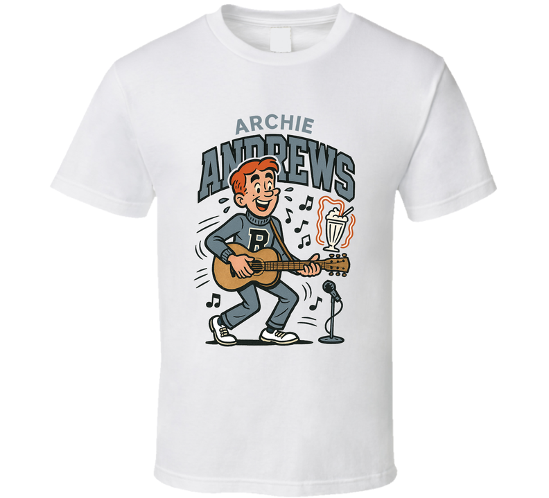 Archie Andrews The Archie Show Tv Show Caricature Retro Look Fan T Shirt