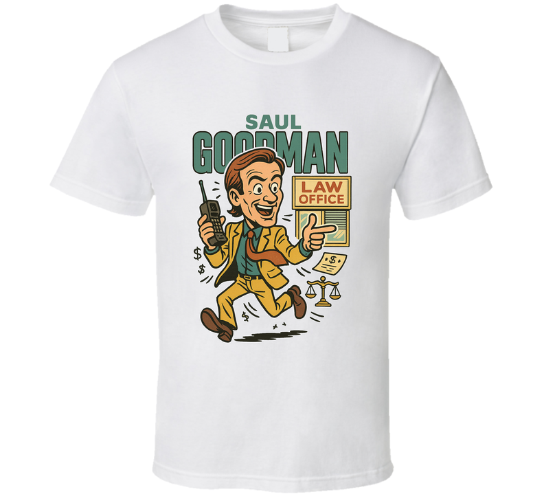 Saul Goodman Breaking Bad Better Call Saul Tv Shows Caricature Retro Look Fan T Shirt