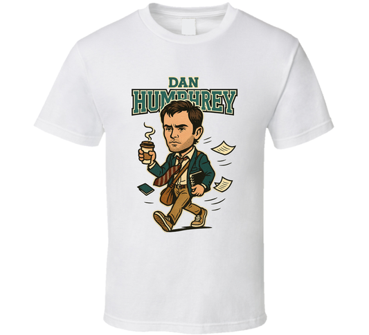 Dan Humphrey Gossip Girl Tv Show Caricature Retro Look Fan T Shirt