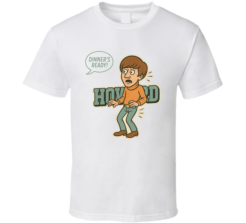 Howard Wolowitz Dinner's Ready The Big Bang Theory Tv Show Caricature Retro Look Fan T Shirt