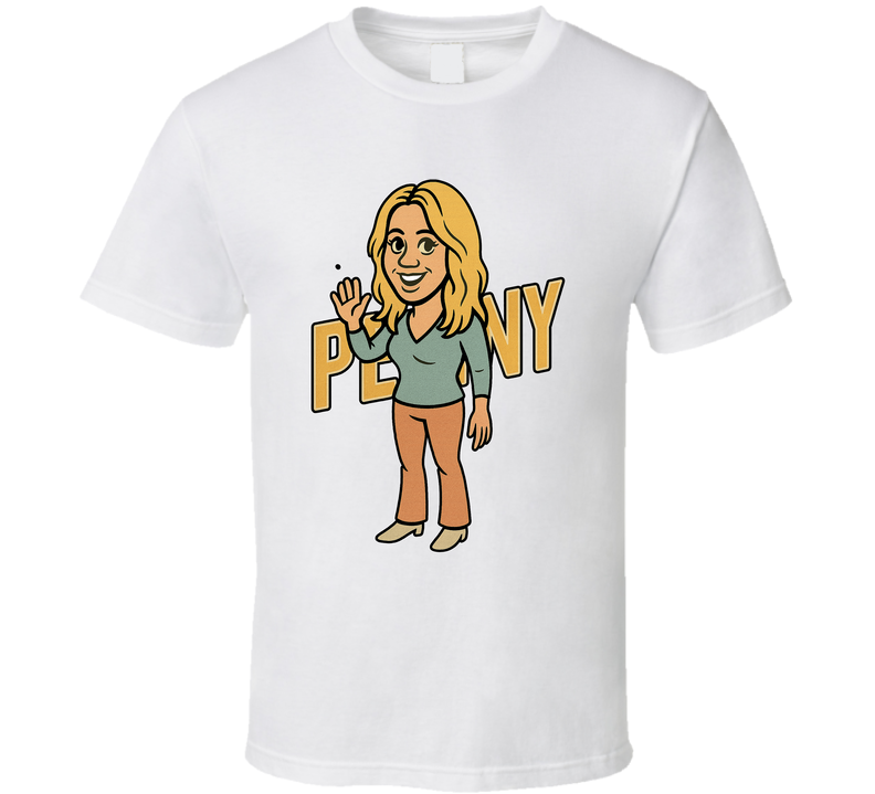 Penny The Big Bang Theory Tv Show Caricature Retro Look Fan T Shirt