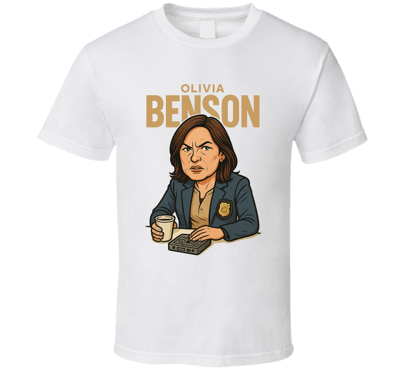 Olivia Benson Law And Order Svu Tv Show Caricature Retro Look Fan T Shirt