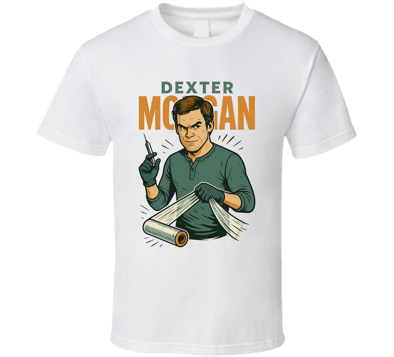 Dexter Morgan Dexter Tv Show Caricature Retro Look Fan T Shirt