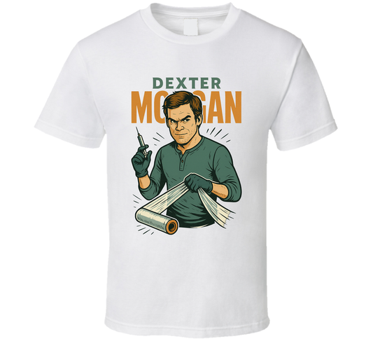 Dexter Morgan Dexter Tv Show Caricature Retro Look Fan T Shirt
