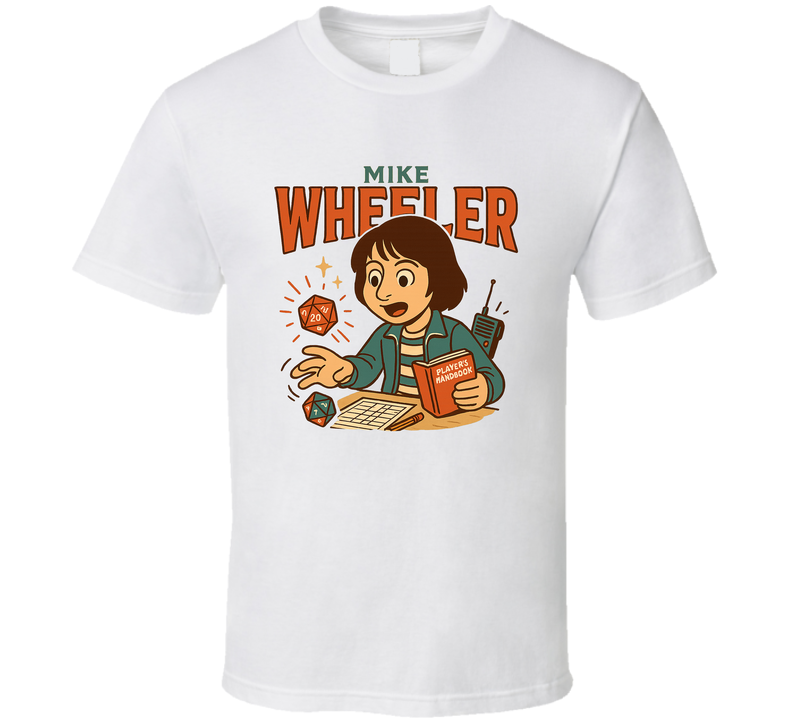 Mike Wheeler Stranger Things Tv Show Caricature Retro Look Fan T Shirt