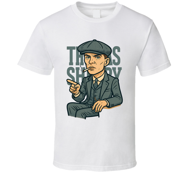Thomas Shelby Peaky Blinders Tv Show Caricature Retro Look Fan T Shirt