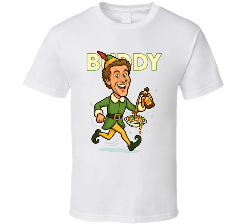 Buddy Elf Christmas Movie Retro Look Caricature T Shirt