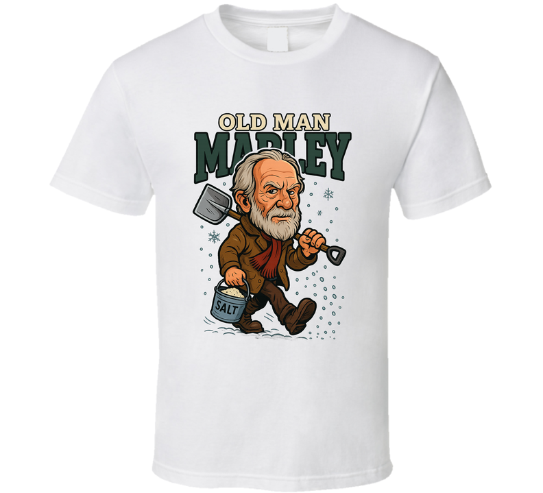 Old Man Marley Home Alone Christmas Movie Retro Look Caricature T Shirt