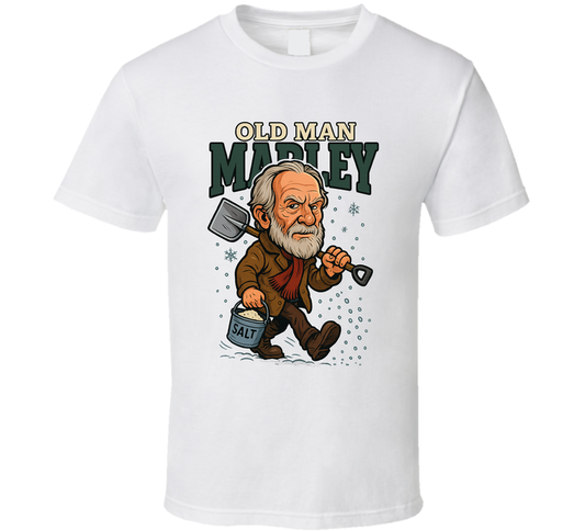 Old Man Marley Home Alone Christmas Movie Retro Look Caricature T Shirt