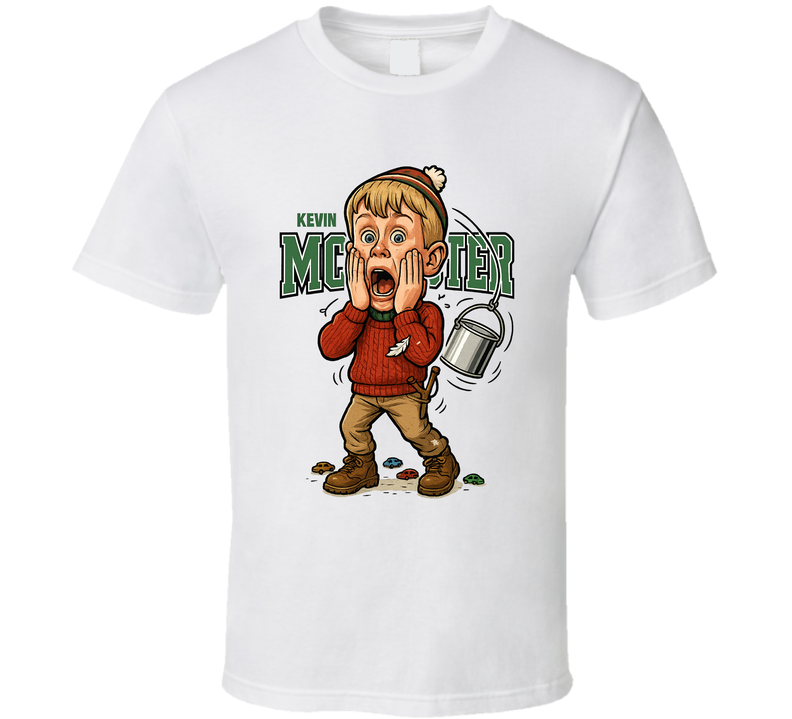 Kevin Mccallister Home Alone Christmas Movie Retro Look Caricature T Shirt