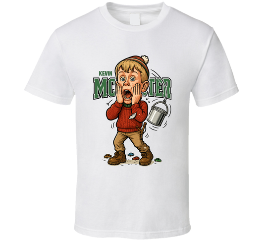 Kevin Mccallister Home Alone Christmas Movie Retro Look Caricature T Shirt