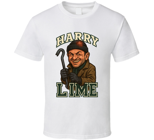 Harry Lime Home Alone Christmas Movie Retro Look Caricature T Shirt