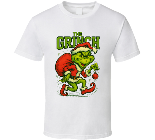 The Grinch How The Grinch Stole Christmas Movie Retro Look Caricature T Shirt