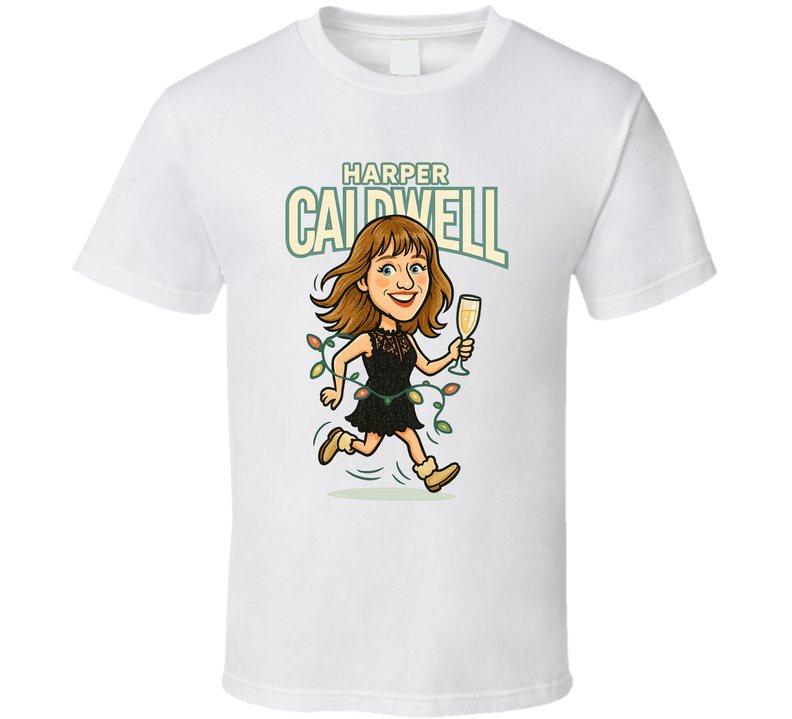 Harper Caldwell Happiest Season Christmas Movie Retro Look Caricature T Shirt