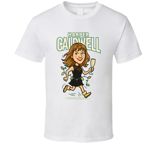 Harper Caldwell Happiest Season Christmas Movie Retro Look Caricature T Shirt