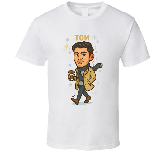 Tom Last Christmas Movie Retro Look Caricature T Shirt