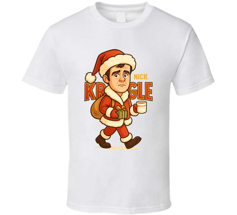 Nick Kringle Noelle Christmas Movie Retro Look Caricature T Shirt
