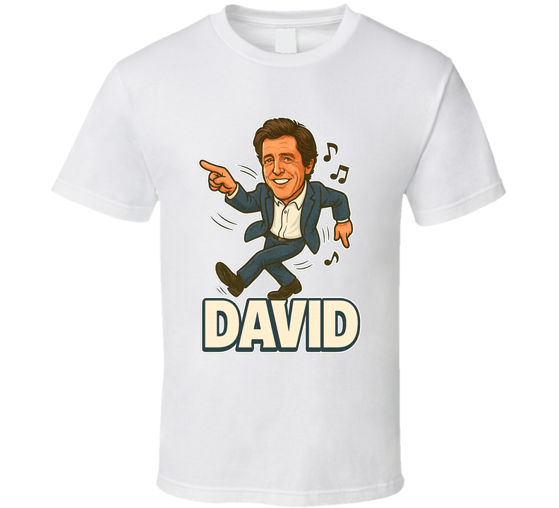 David Love Actually Christmas Movie Retro Look Caricature T Shirt
