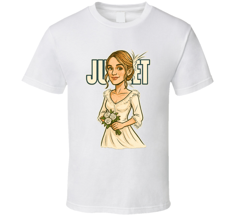 Juliet Love Actually Christmas Movie Retro Look Caricature T Shirt