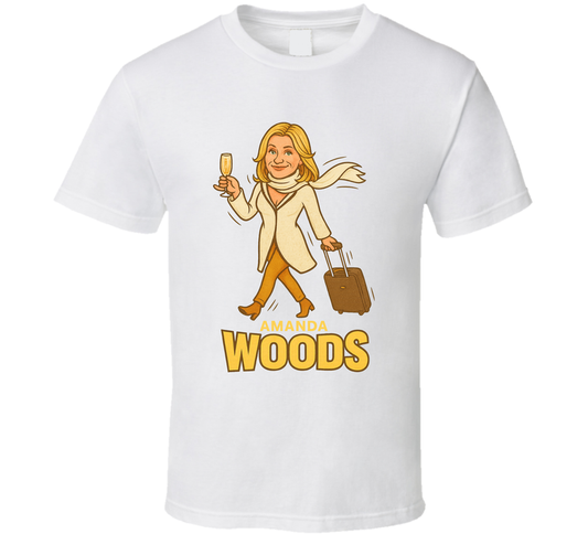Amanda Woods Office Christmas Party Christmas Movie Retro Look Caricature T Shirt