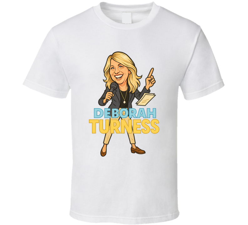 Deborah Turness Retro Look Caricature T Shirt