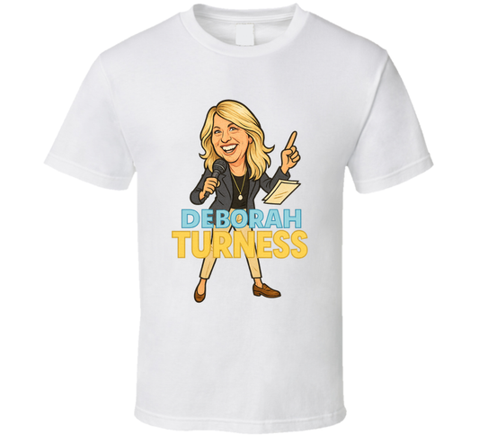 Deborah Turness Retro Look Caricature T Shirt