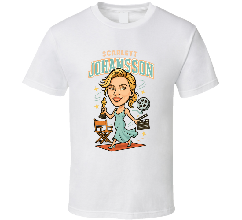 Scarlett Johansson Retro Look Caricature T Shirt