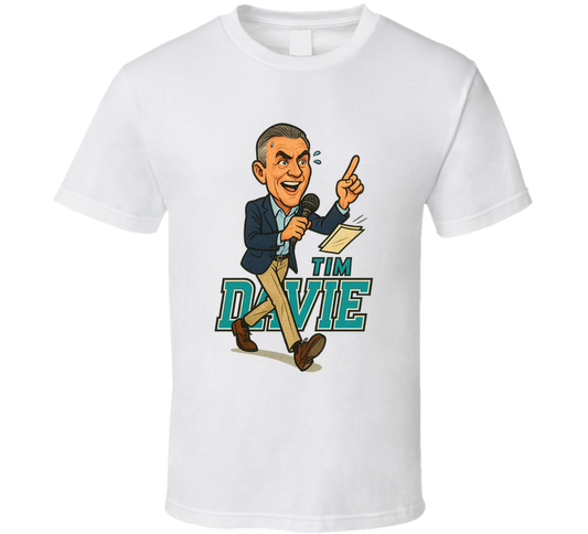 Tim Davie Retro Look Caricature T Shirt