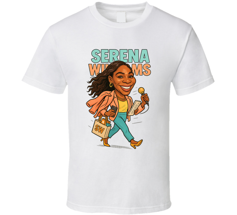 Serena Williams Retro Look Caricature T Shirt