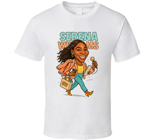 Serena Williams Retro Look Caricature T Shirt