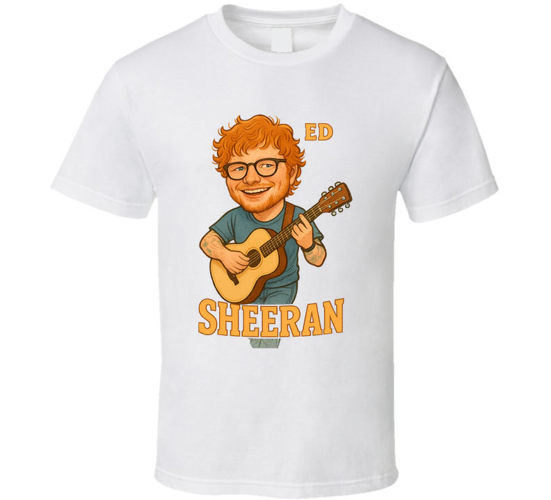 Ed Sheeran Retro Look Caricature T Shirt