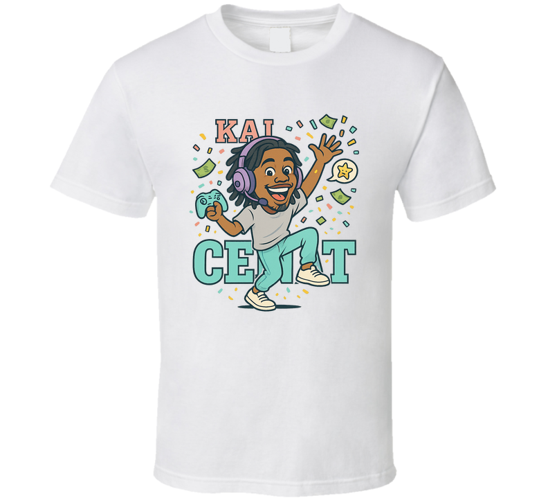 Kai Cenat Retro Look Caricature T Shirt
