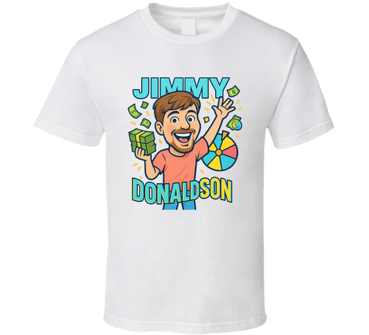 Jimmy Donaldson Retro Look Caricature T Shirt
