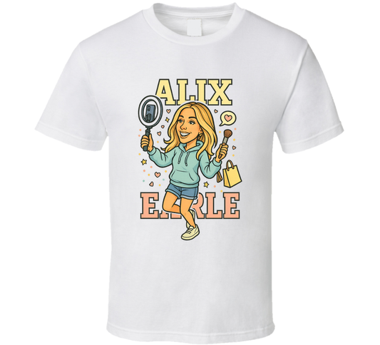 Alix Earle Retro Look Caricature T Shirt