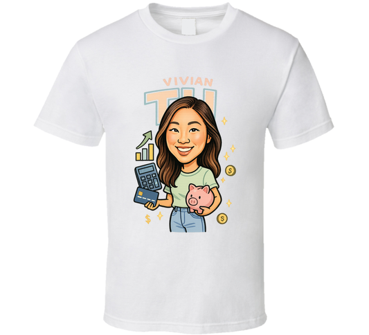 Vivian Tu Retro Look Caricature T Shirt
