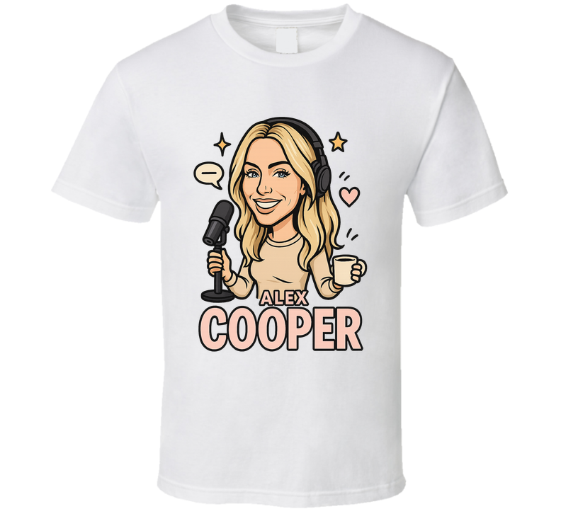 Alex Cooper Retro Look Caricature T Shirt