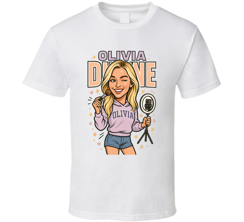 Olivia Dunne Retro Look Caricature T Shirt