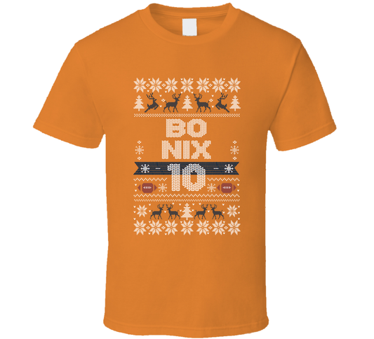Bo Nix 10 Ugly Christmas T Shirt