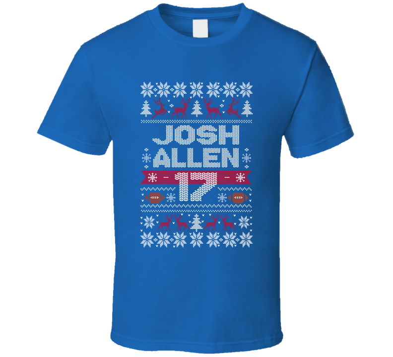 Josh Allen 17 Ugly Christmas T Shirt