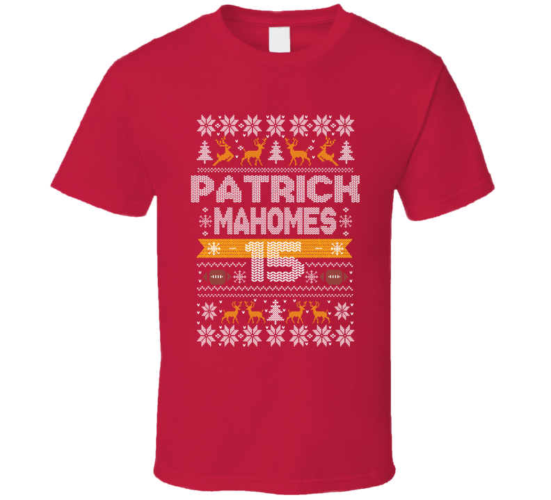 Patrick Mahomes 15 Ugly Christmas T Shirt