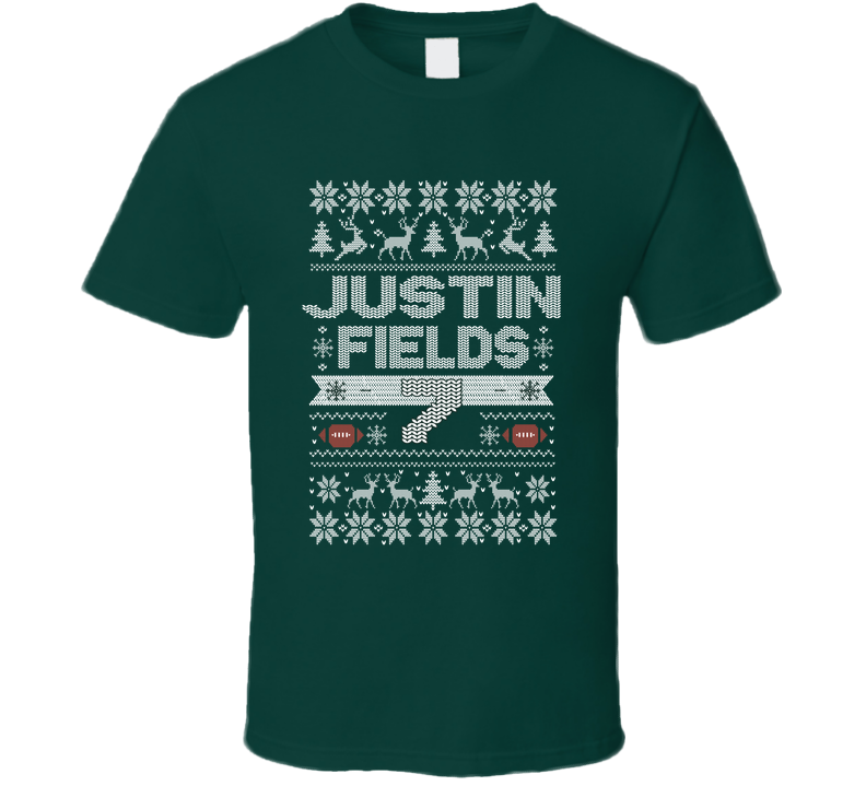 Justin Fields 7 Ugly Christmas T Shirt