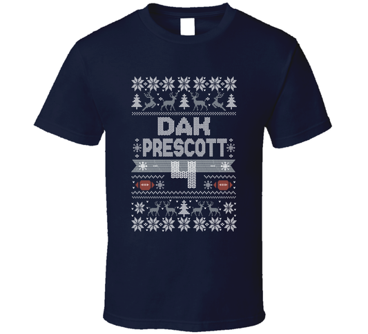 Dak Prescott 4 Ugly Christmas T Shirt