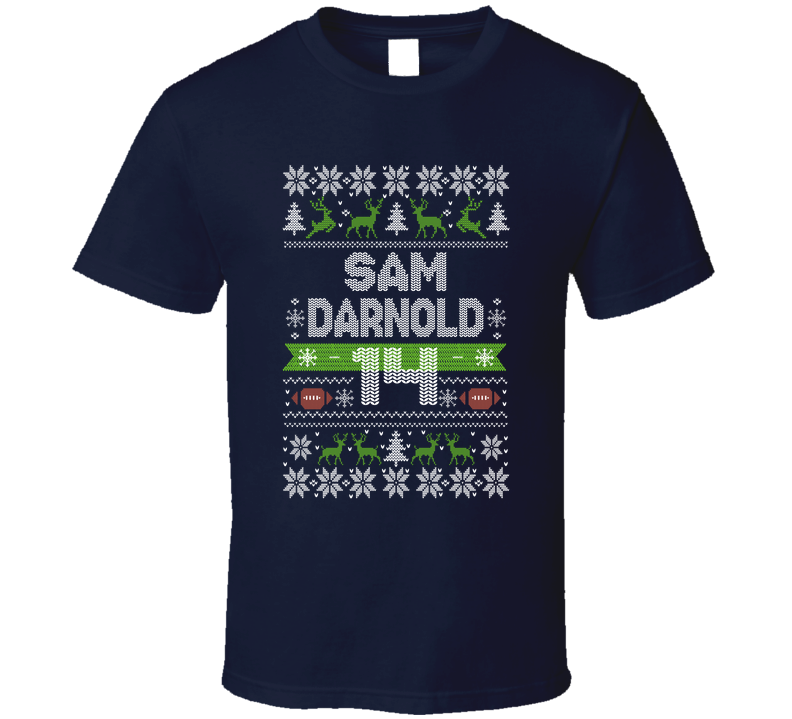 Sam Darnold 14 Ugly Christmas T Shirt