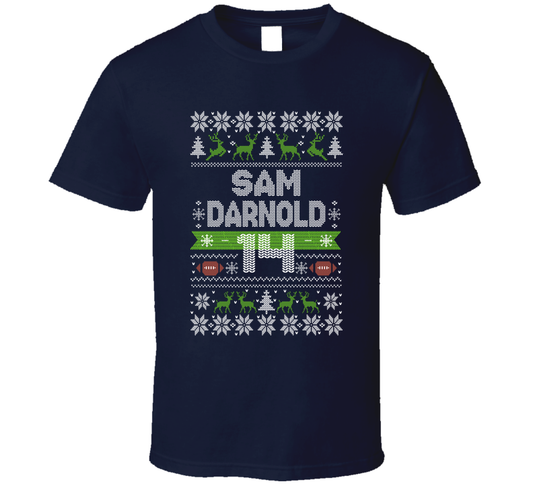 Sam Darnold 14 Ugly Christmas T Shirt