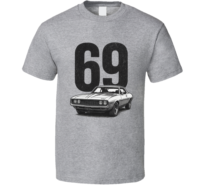 1969 Chevrolet Camaro Zl1 Retro Look Car T Shirt