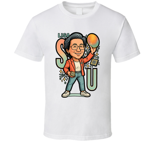 Lisa Su Retro Look Caricature T Shirt