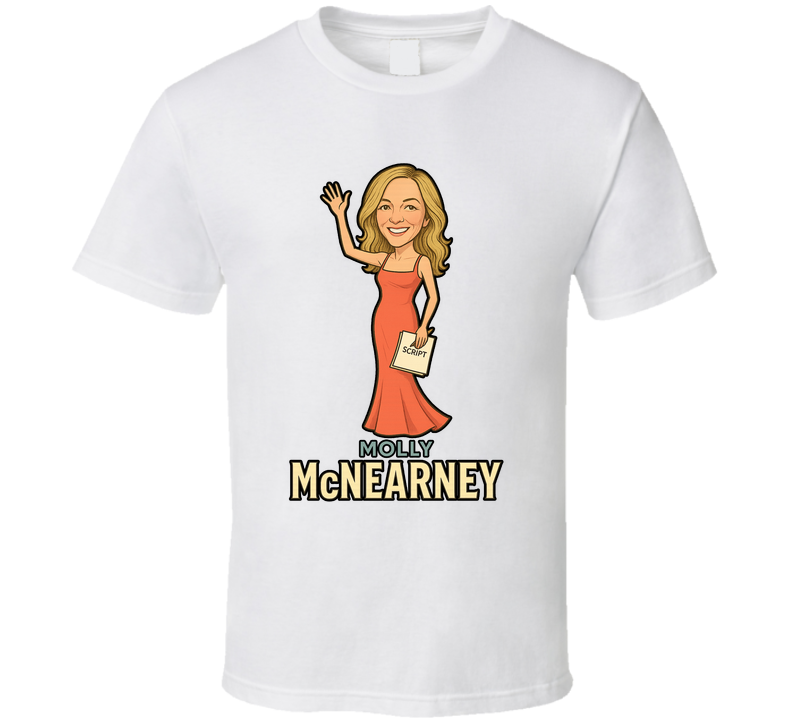 Molly Mcnearney Retro Look Caricature T Shirt