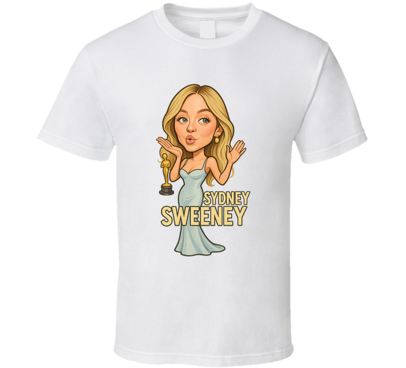 Sydney Sweeney Retro Look Caricature T Shirt