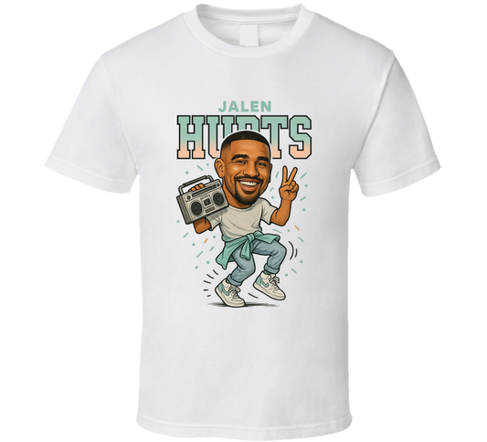 Jalen Hurts Retro Look Caricature T Shirt